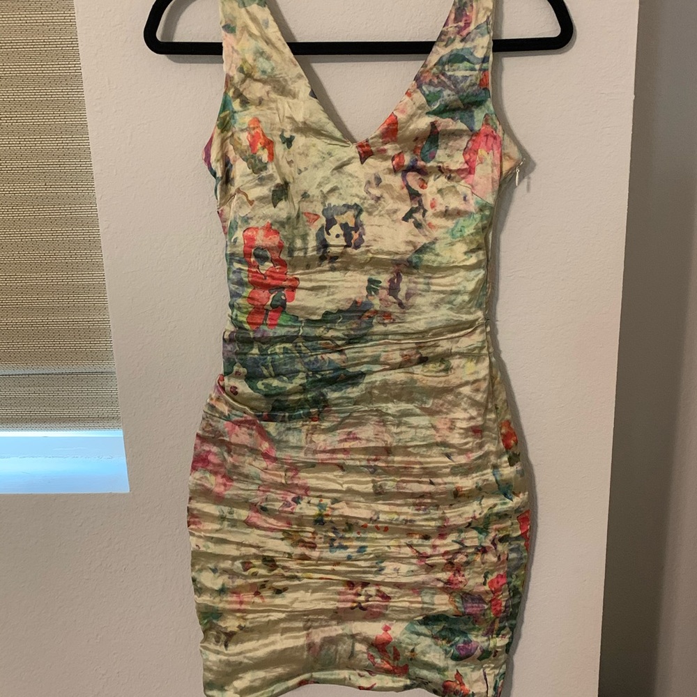 Nicole Miller Watercolor Cocktail Dress